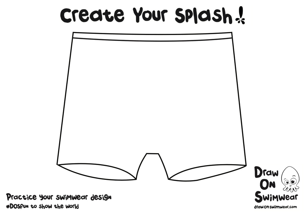 Draw On Swimwear - DOS CARTOON JAMMERS - quick dry UPF 50+ protected