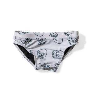 Draw On Swimwear - swimwear - unisex - white & black - quick dry UPF 50+ protected - briefs