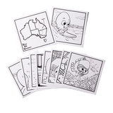 Australian Travel Colouring Cards + Pencils