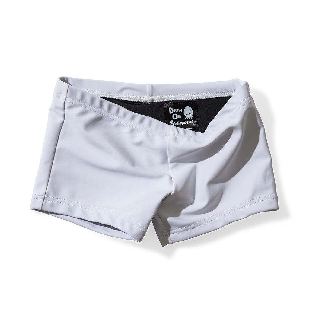 Draw On Swimwear - swimwear - unisex - white - quick dry UPF 50+ protected - jammers