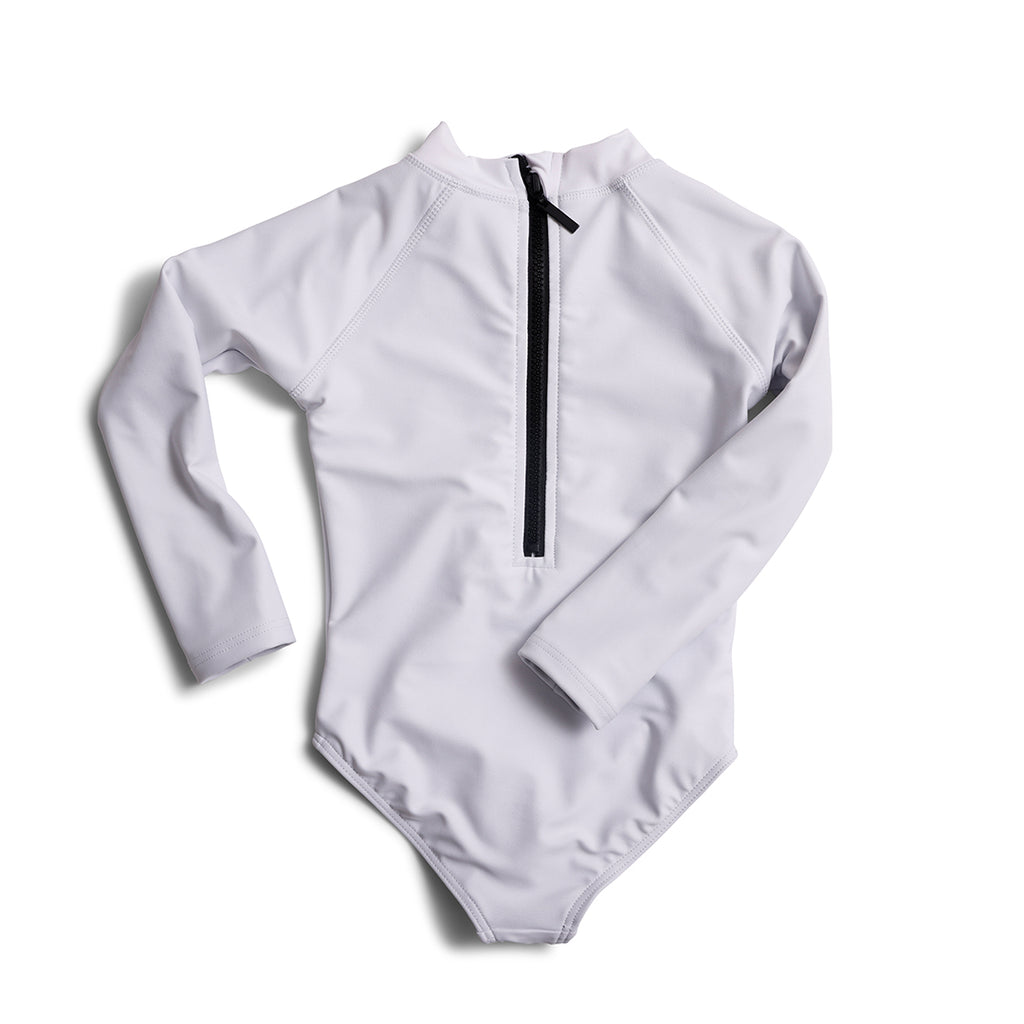 Draw On Swimwear - Swimwear - Rash Vest All In One Briefs - Unisex - White - Quick Dry UPF 50+ Protected