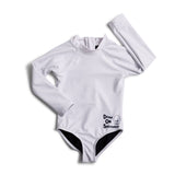 Draw On Swimwear - Swimwear - Rash Vest All In One Briefs - Unisex - White - Quick Dry UPF 50+ Protected