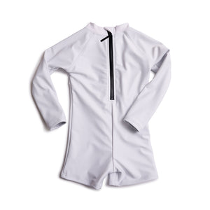 Draw On Swimwear - Swimwear - Rash Vest All In One Jammers - Unisex - White - Quick Dry UPF 50+ Protected